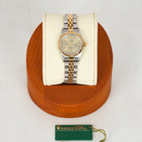 Rolex 2001 Lady Datejust Oyster Perpetual Champagne Gold Stainless Steel Watch 24mm