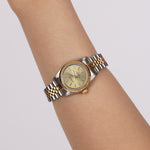 2001 Rolex Lady Datejust Olive Gold Strainless Steel 24mm