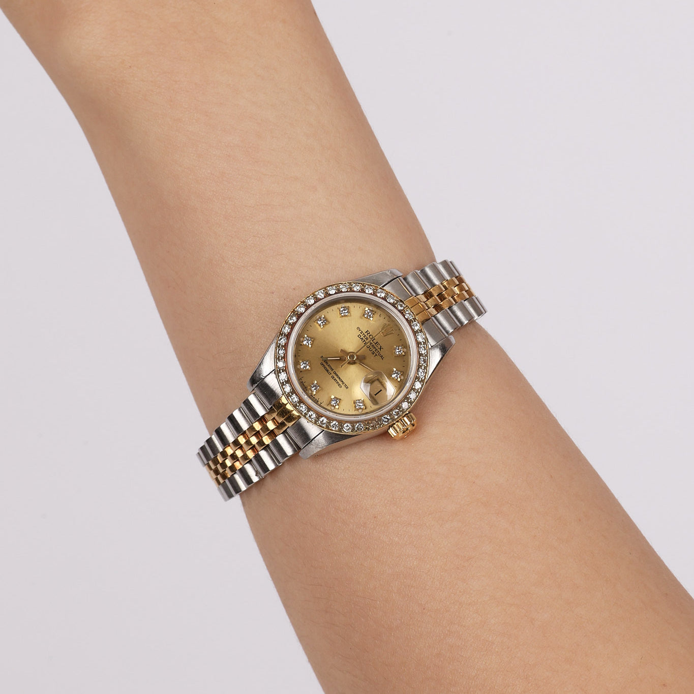 Rolex Datejust Champagne Diamond Bezel 26mm