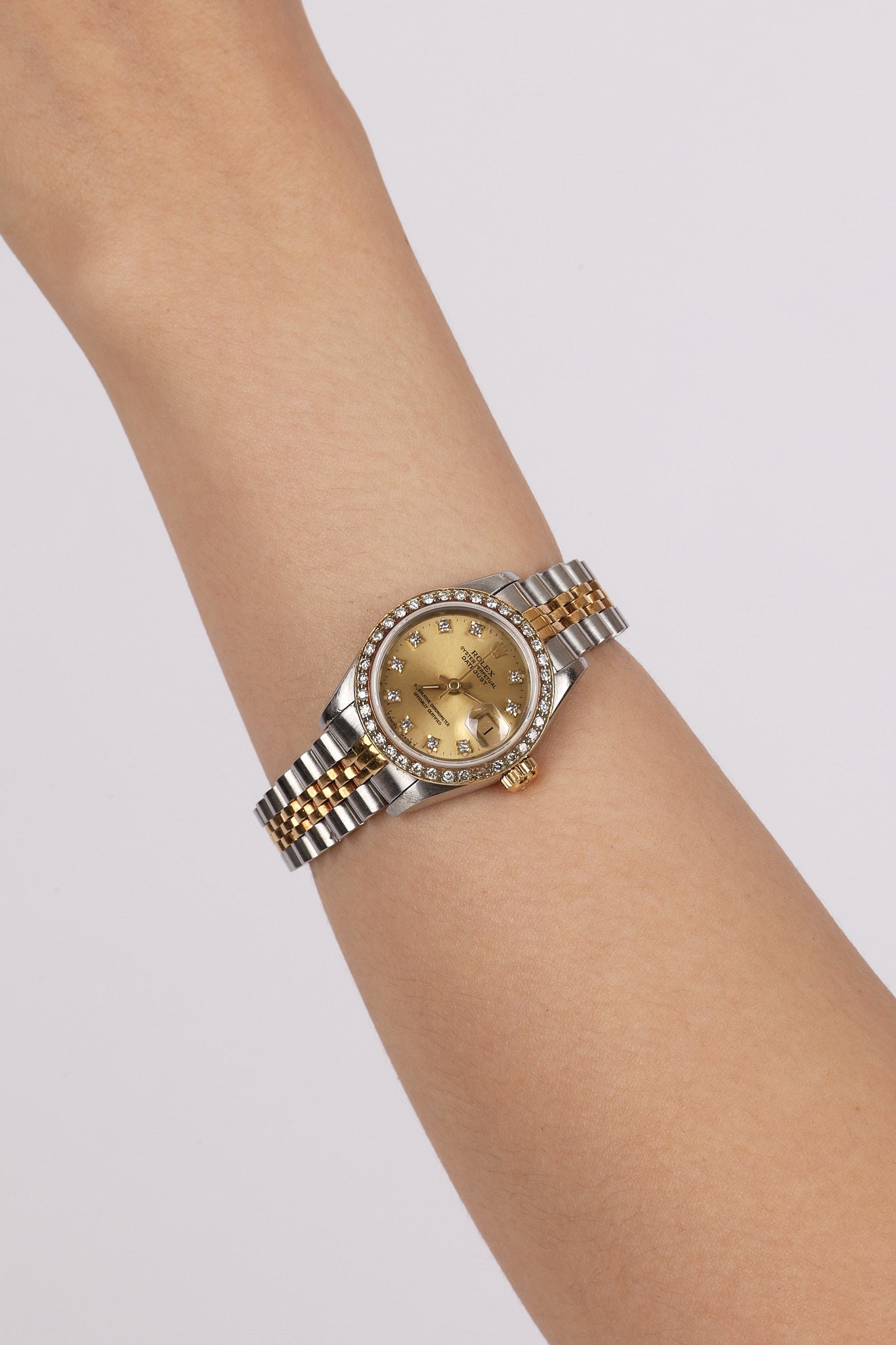 Rolex Datejust Champagne Diamond Bezel 26mm