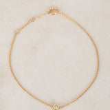 Modern 14K Yellow Gold Fine Diamond Charm Bracelet