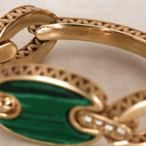 14K Yellow Gold Malachite Mariner Ring, Size US 7