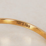 Modern 14K Yellow Gold Diamond Slim Wrap Ring, Size US 6.25