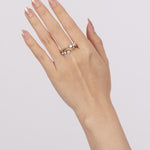 14K Yellow Gold Diamond Abstract Branch Ring, Size US 6.75
