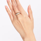14K Yellow Gold Diamond Cutout Dome Ring, Size US 7 - Drop 53
