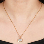 14K Yellow Gold and Lab Grown Diamond Pendant Charm