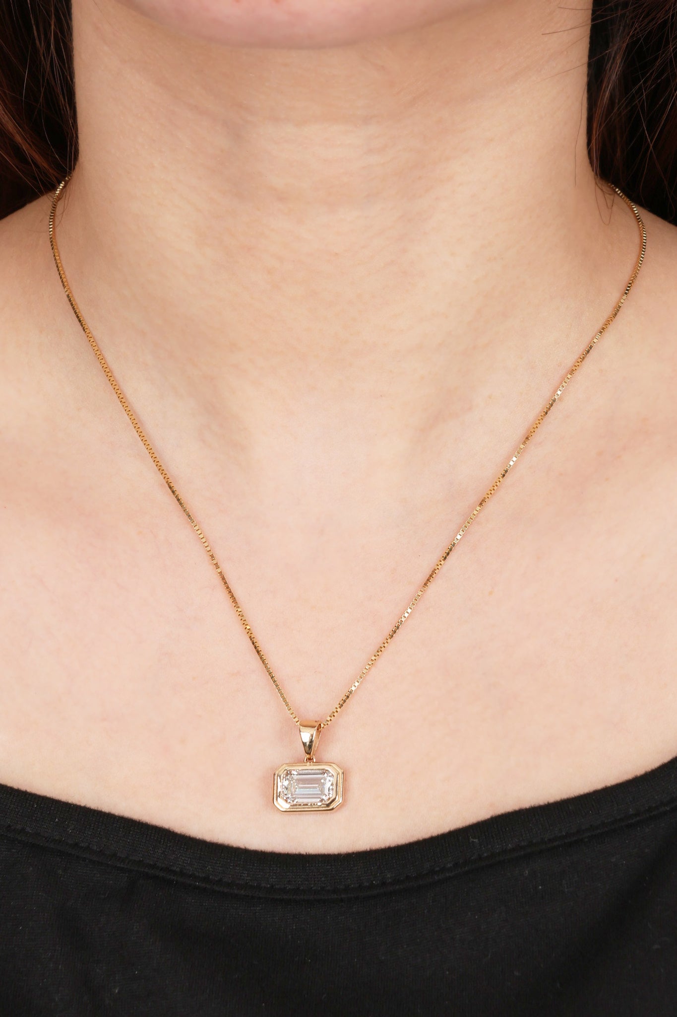 14K Yellow Gold and Lab Grown Diamond Pendant Charm