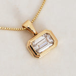 14K Yellow Gold and Lab Grown Diamond Pendant Charm