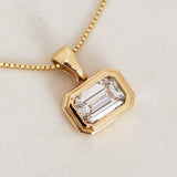 14K Yellow Gold and Lab Grown Diamond Pendant Charm