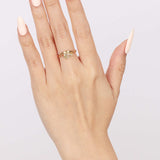 14K Yellow Gold Lab Grown Diamond Curve Ring, Size US 4.25