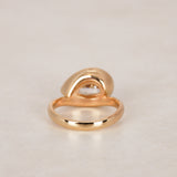 Modern 14K Yellow Gold Lab Grown Diamond Ridge Pinky Ring, Size US 4.25