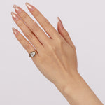 14K Yellow Gold Lab Grown Diamond Ridge Pinky Ring, Size US 4.25