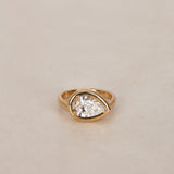 14K Yellow Gold Lab Grown Diamond Ridge Pinky Ring, Size US 4.25