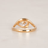 Modern 14K Yellow Gold Lab Grown Diamond Pear Pinky Ring, Size US 4.5