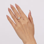 14K Yellow Gold Lab Grown Diamond Pear Pinky Ring, Size US 4.5