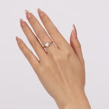 14K Yellow Gold Lab Grown Diamond Pear Pinky Ring, Size US 4.5