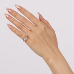 14K Yellow Gold Lab Grown Diamond Retro Ring, Size US 4