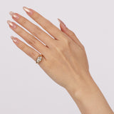 14K Yellow Gold Lab Grown Diamond Retro Ring, Size US 4