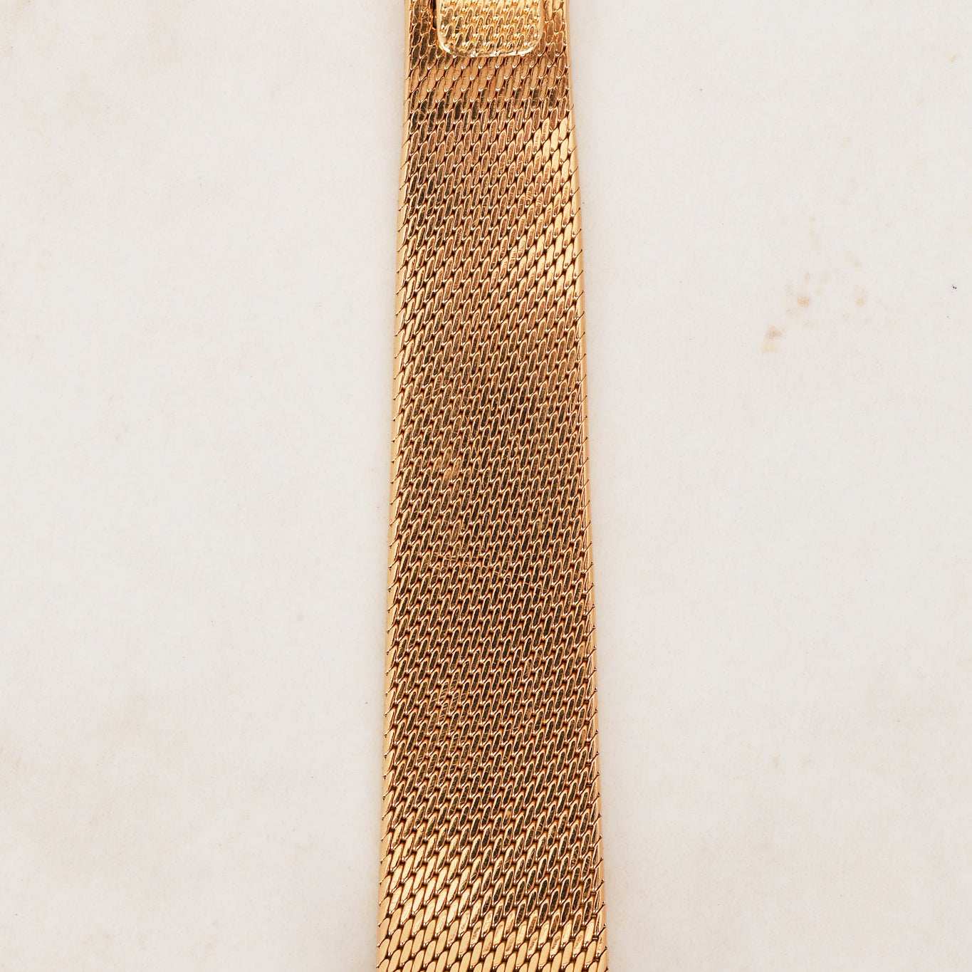 Jaeger LeCoultre 18K Yellow Gold Mesh Bracelet Diamond Dial Watch