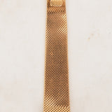 Jaeger LeCoultre 18K Yellow Gold Mesh Bracelet Diamond Dial Watch