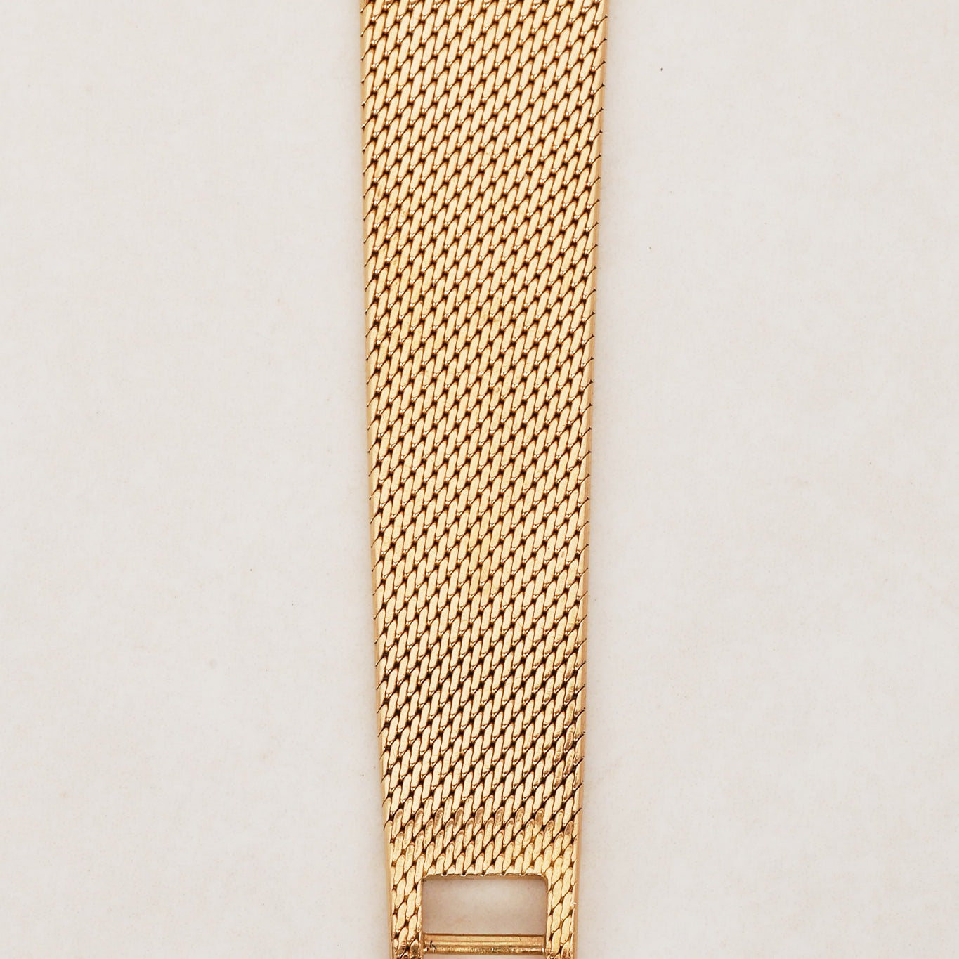 Jaeger LeCoultre 18K Yellow Gold Mesh Bracelet Diamond Dial Watch