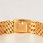 Jaeger LeCoultre 18K Yellow Gold Mesh Bracelet Diamond Dial Watch