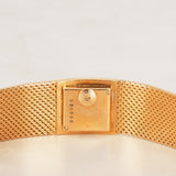 Jaeger LeCoultre 18K Yellow Gold Mesh Bracelet Diamond Dial Watch