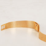 Jaeger LeCoultre 18K Yellow Gold Mesh Bracelet Diamond Dial Watch