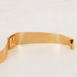 Jaeger LeCoultre 18K Yellow Gold Mesh Bracelet Diamond Dial Watch