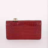 Chanel Kisslock Clutch Bordeaux Croc Embossed 2026 GHW