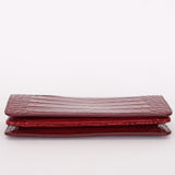 Chanel Kisslock Clutch Bordeaux Croc Embossed 2026 GHW
