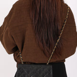 Rare Chanel Mini Single Flap Black Lizard 1991 24K GP