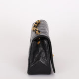 Chanel Mini Single Flap Black Lizard 24K GP