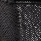 Chanel Mini Single Flap Black Lizard 24K GP