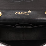 Chanel Mini Single Flap Black Lizard 24K GP