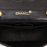 Chanel Mini Single Flap Black Lizard 24K GP