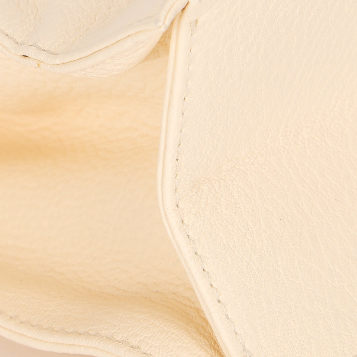 Chanel Wooden Top Handle Bag Ivory Calfskin