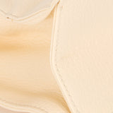 Chanel Wooden Top Handle Bag Ivory Calfskin