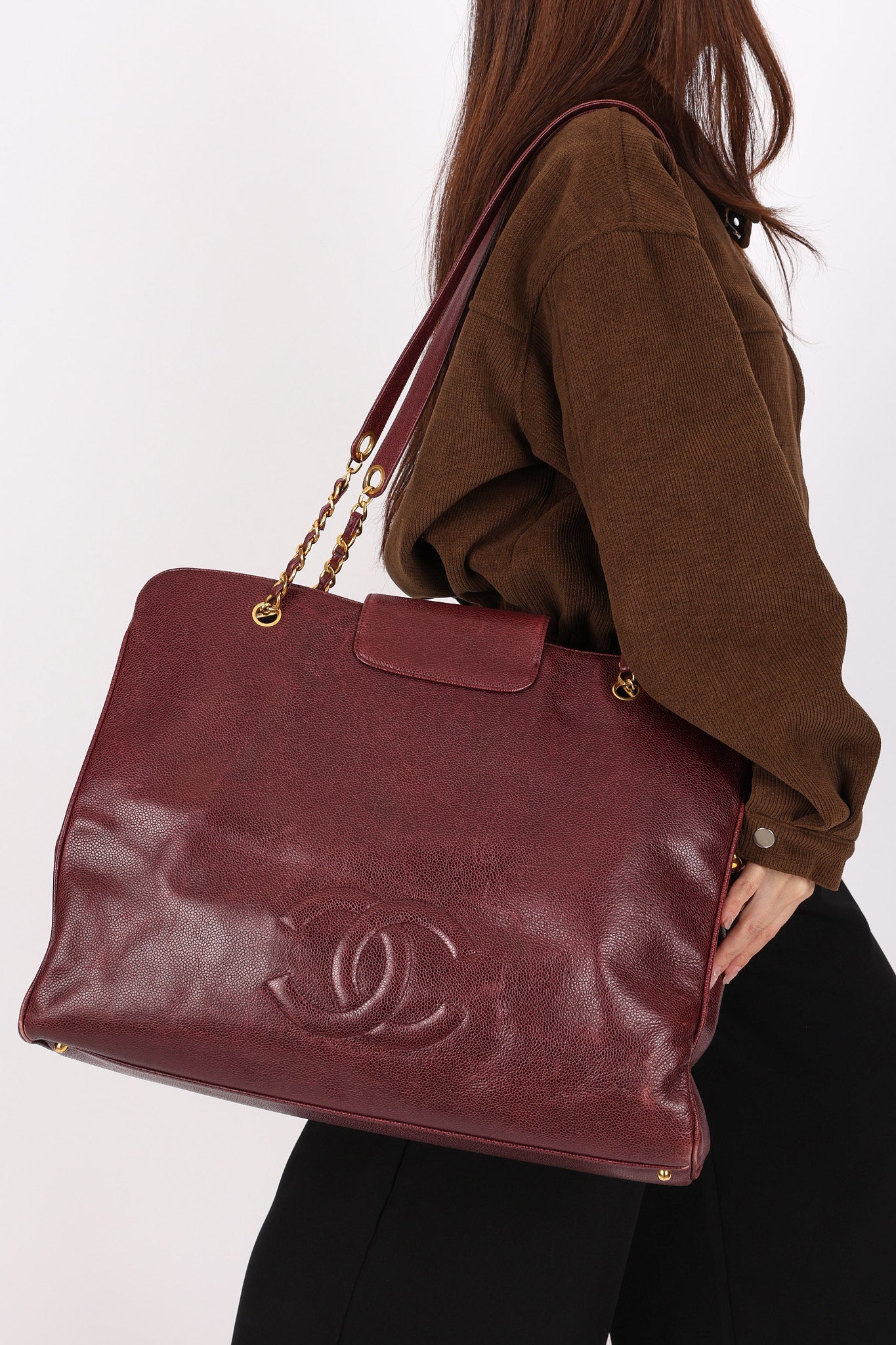 Chanel Supermodel Tote Bordeaux Caviar 24K GP