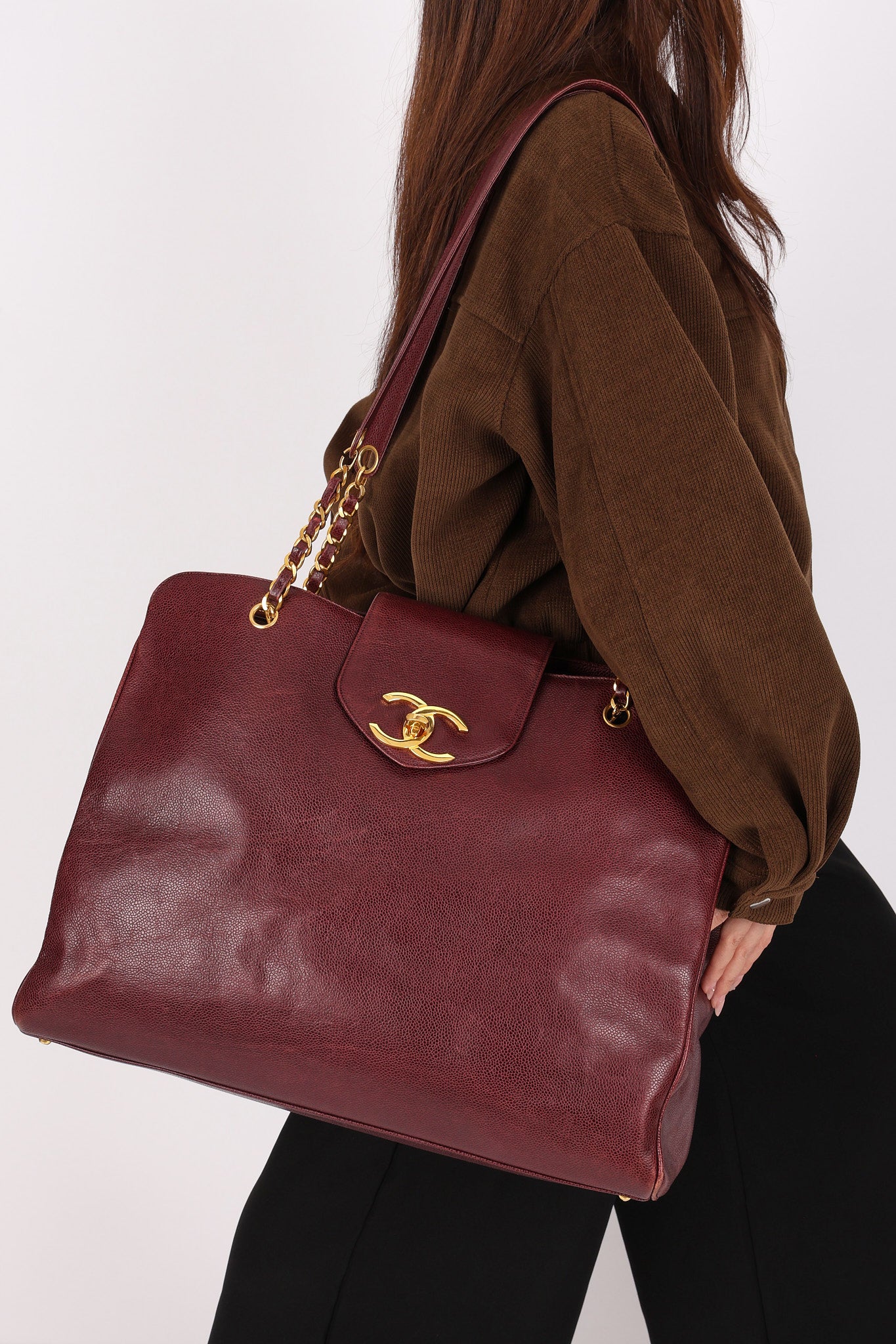 Chanel Supermodel Tote Bordeaux Caviar 24K GP