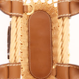Miu Miu Rattan Wicker Basket Top Handle Bag