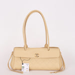 Chanel Small Urban Essential East West Shopping Tote Light Beige Caviar GHW