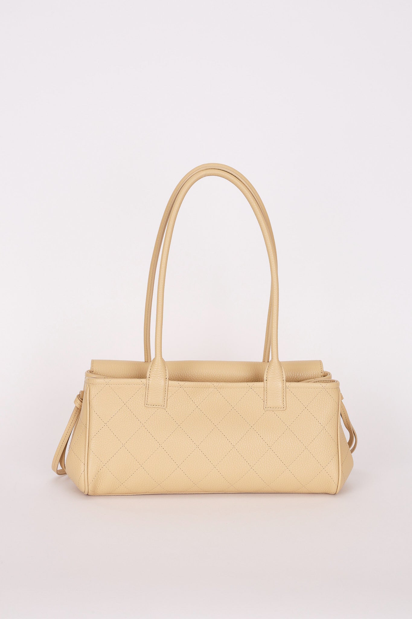 Chanel Small Urban Essential East West Shopping Tote Light Beige Caviar GHW