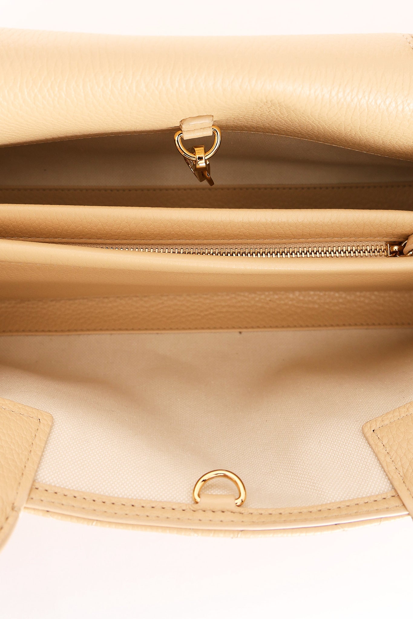 Chanel Small Urban Essential East West Shopping Tote Light Beige Caviar GHW