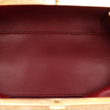 Chanel Large Quilted Clutch with Chain Taupe Suede GHW