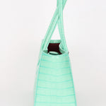 Chanel Large Shopping Tote Green Embossed Croc GHW