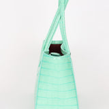 Chanel Large Shopping Tote Green Embossed Croc GHW