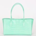 Chanel Large Shopping Tote Green Embossed Croc GHW