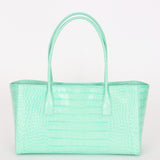 Chanel Large Shopping Tote Green Embossed Croc GHW