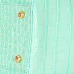 Chanel Large Shopping Tote Green Embossed Croc GHW